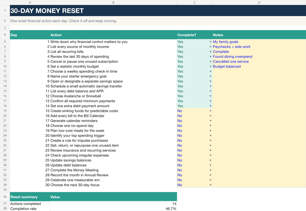The Financial Control System Deluxe — Budget, Save and Pay Off Debt With a Clear Monthly Plan