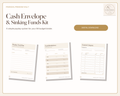 Cash Envelope & Sinking Funds A6 Binder Kit - Printable + Fillable