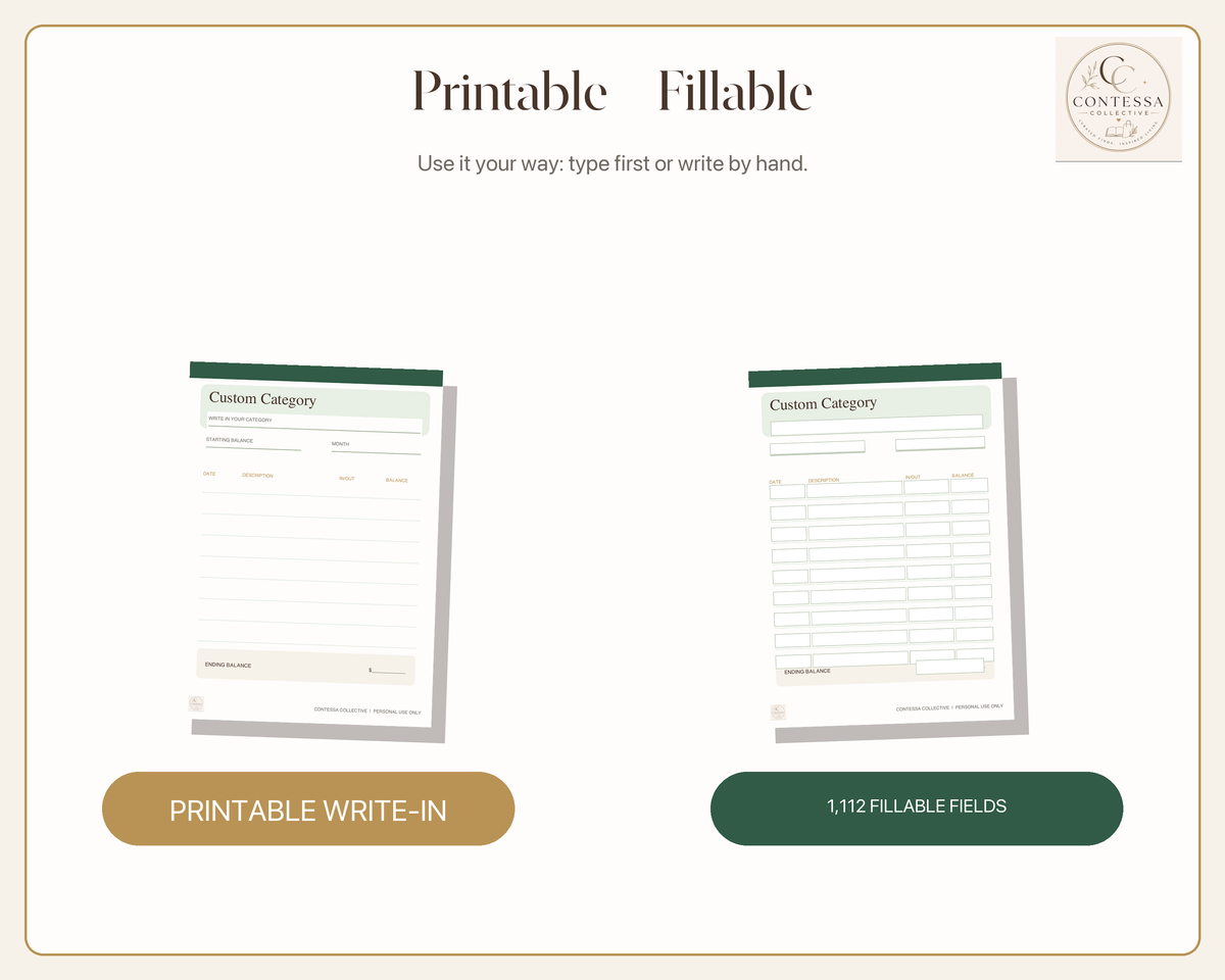 Cash Envelope & Sinking Funds A6 Binder Kit - Printable + Fillable