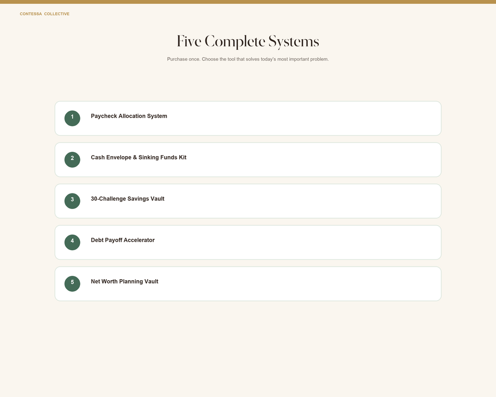 The Complete Financial Freedom Vault - 5 Coordinated Money Systems