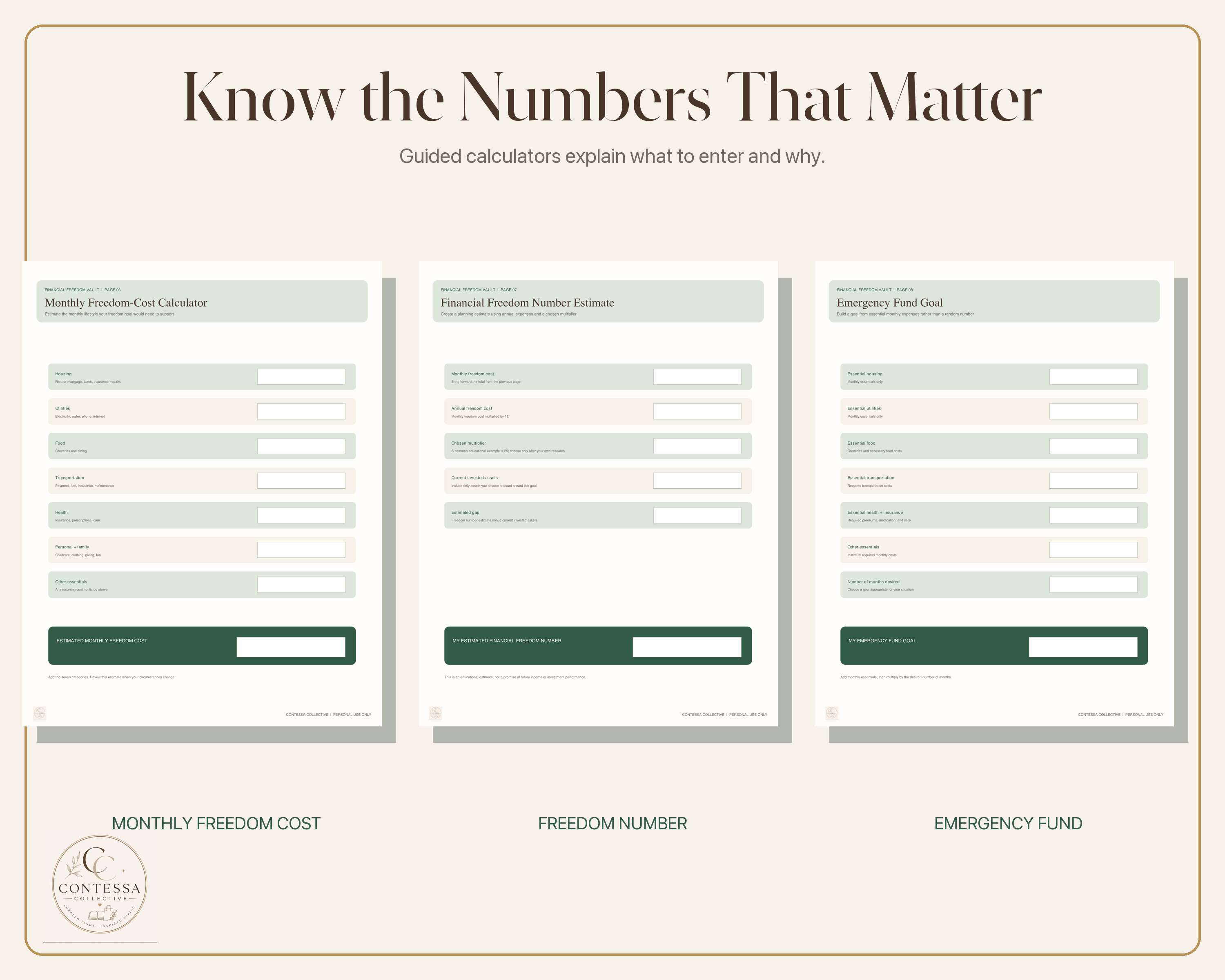 Net Worth & Financial Freedom Planning Vault