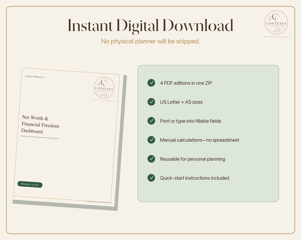 Net Worth & Financial Freedom Planning Vault