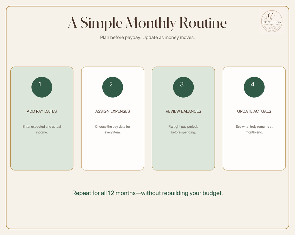 Monthly Paycheck Allocation System | Excel Budget Planner