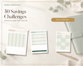 Financial Freedom Savings Challenge Vault - 30 Printable Challenges